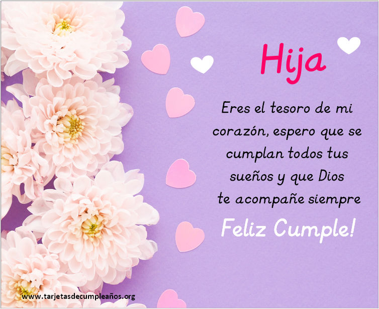 ▷ Tarjetas de Cumpleaños para una Hija Imágenes con frases ? ?